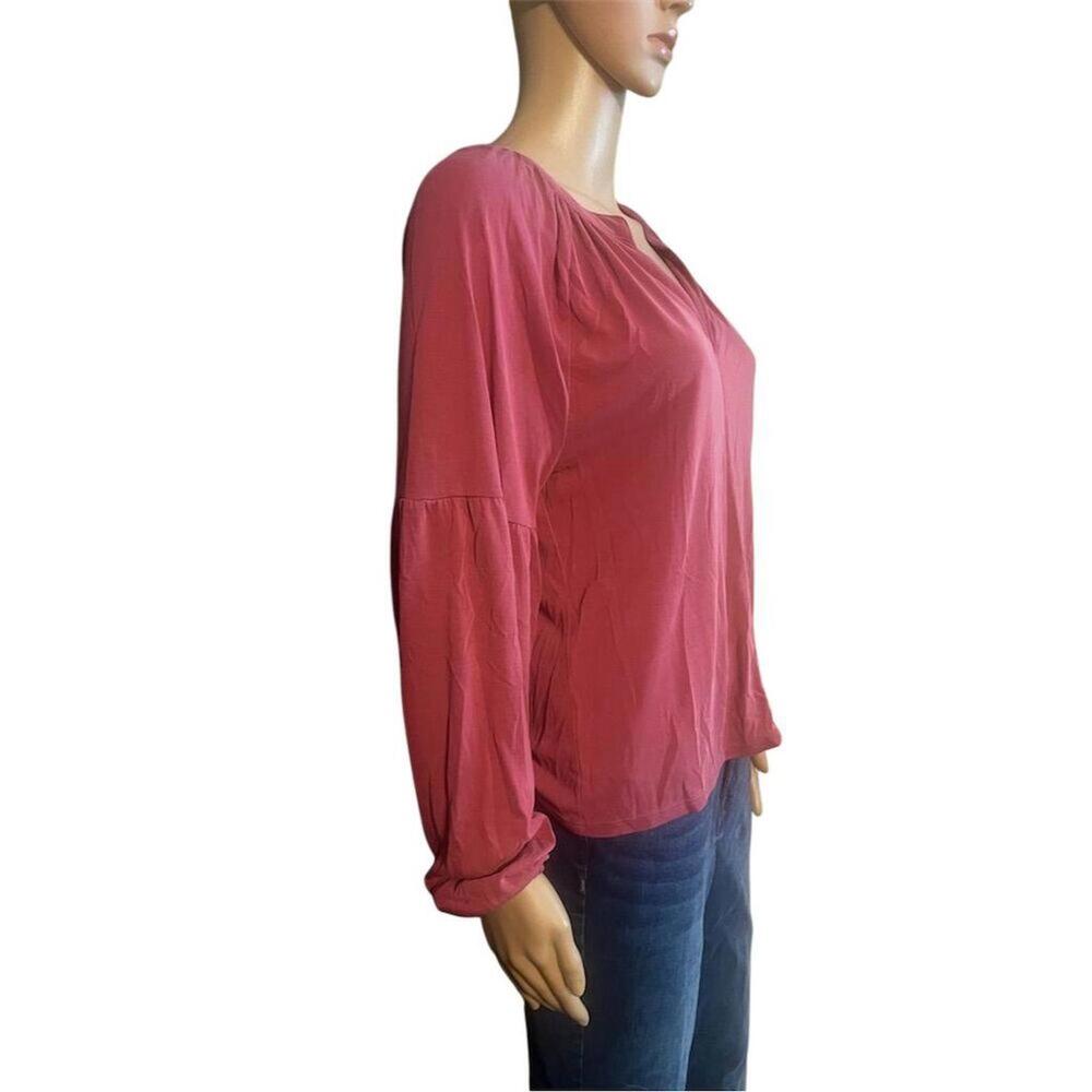 Lucky Brand Women's Long Sleeve V-Neck Blouse Pink Size S - Picture 4 of 8